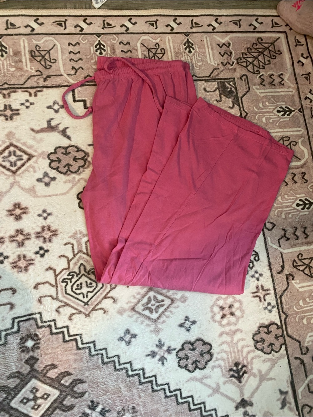 Pink Elastic Waist Lounge Pants L/XL
